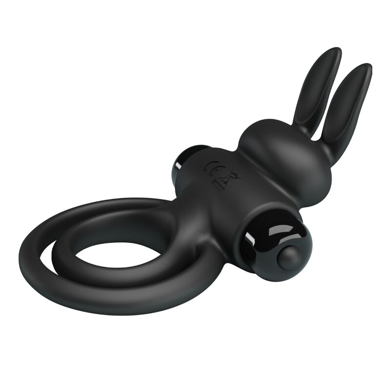 PRETTY LOVE - VIBRADOR III ANEL DE COELHO PARA PÊNIS PRETO - Sexshoptuga 