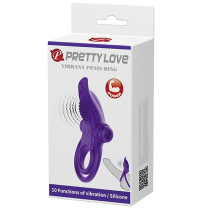 PRETTY LOVE - ANEL PARA PÉNIS VIBRANTE ROXO - Sexshoptuga 