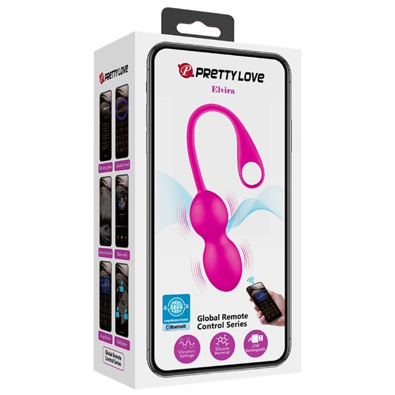 PRETTY LOVE - BOLAS VIBRADORAS RECARREGVEIS ELVIRA ROSA - Sexshoptuga  Sexshoptuga 