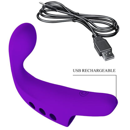 PRETTY LOVE - VIBRADOR DE DEDO RECARREGVEL GORGON ROXO - Sexshoptuga 