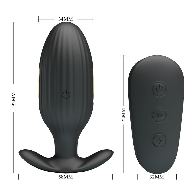 PRETTY LOVE - VIBRADOR RECARREGVEL ANAL KELLY PLUG PRETO - Sexshoptuga  Sexshoptuga 