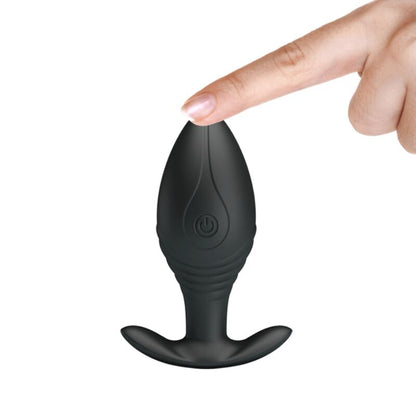 PRETTY LOVE - VIBRADOR RECARREGVEL REGINA ANAL PLUG PRETO - Sexshoptuga 