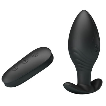 PRETTY LOVE - VIBRADOR RECARREGVEL REGINA ANAL PLUG PRETO - Sexshoptuga 