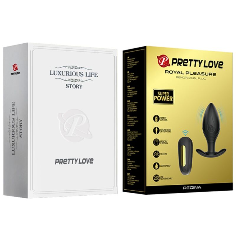 PRETTY LOVE - VIBRADOR RECARREGVEL REGINA ANAL PLUG PRETO - Sexshoptuga  Sexshoptuga 