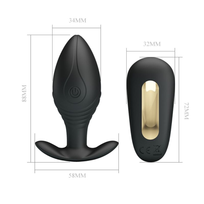 PRETTY LOVE - VIBRADOR RECARREGVEL REGINA ANAL PLUG PRETO - Sexshoptuga  Sexshoptuga 