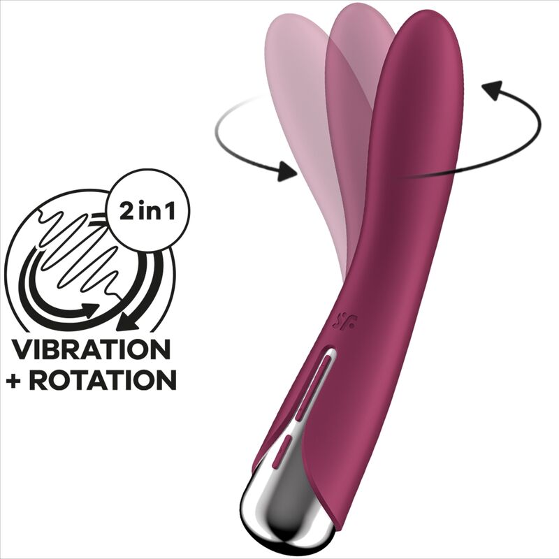 SATISFYER - VIBRADOR ROTATOR G-SPOT VIBE 1 G-SPOT VERMELHO - Sexshoptuga  Sexshoptuga 