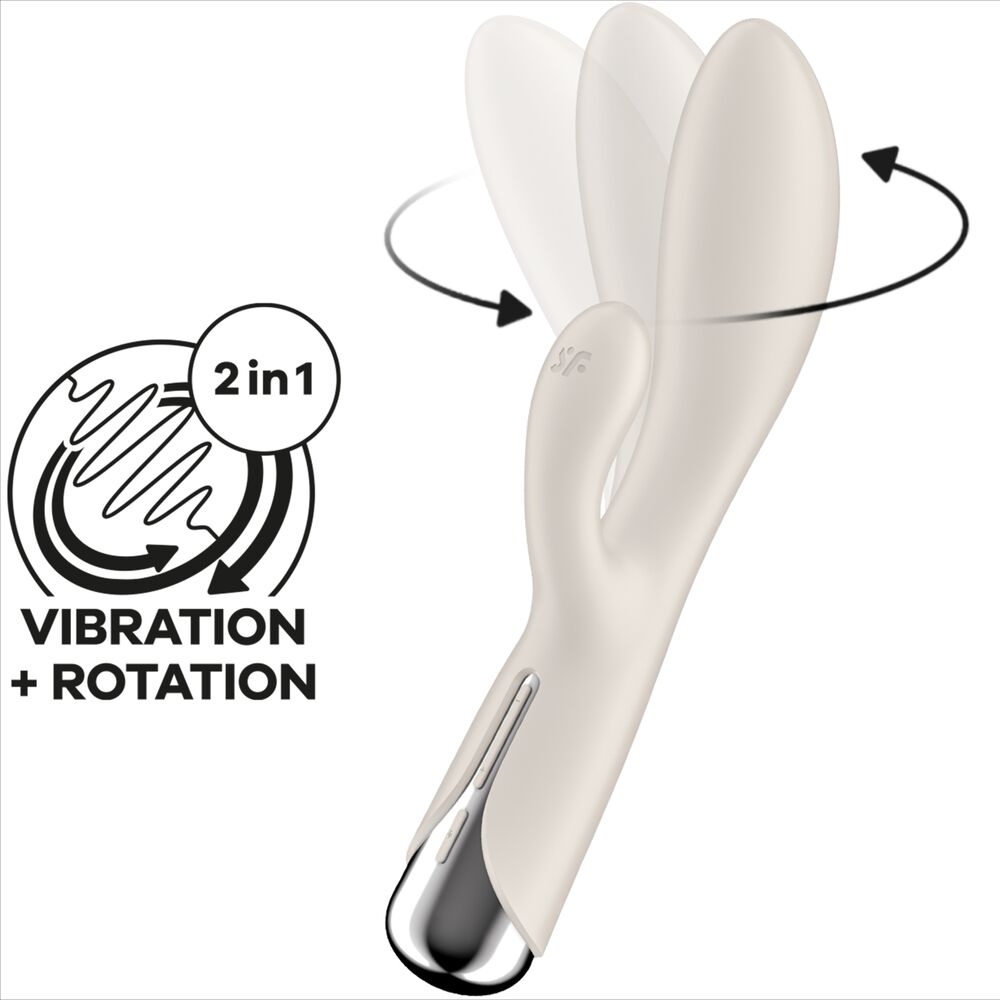 SATISFYER - COELHO GIRATÓRIO 1 CLITÓRIS E ESTIMULAO DE PONTO G VERMELHO - Sexshoptuga 