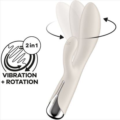 SATISFYER - COELHO GIRATÓRIO 1 CLITÓRIS E ESTIMULAO DE PONTO G VERMELHO - Sexshoptuga 