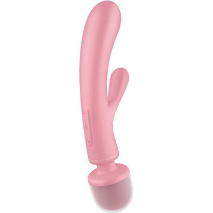 SATISFYER - TRIPLE LOVER RABBIT VIBRADOR MASSAGER ROSA - Sexshoptuga 