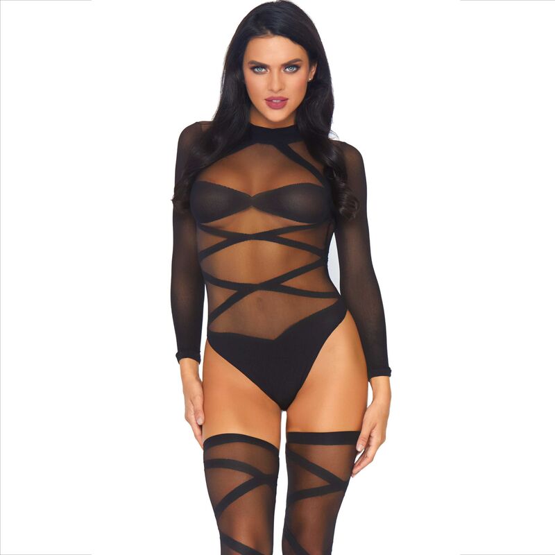 LEG AVENUE - CONJUNTO 2 PEAS CORPO E COXA - Sexshoptuga 