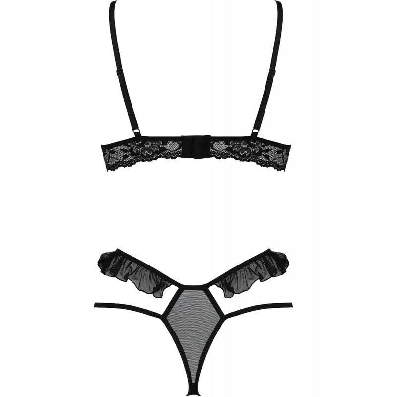 PASSION - CONJUNTO DOLLY DUAS PEAS PRETO S/M - Sexshoptuga 