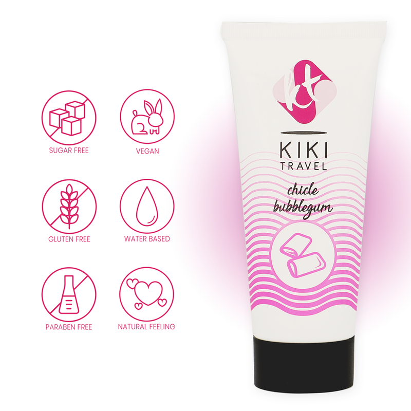 KIKÍ TRAVEL - GOMA DE MORANGO LUBRIFICANTE 50 ML - Sexshoptuga  Sexshoptuga 