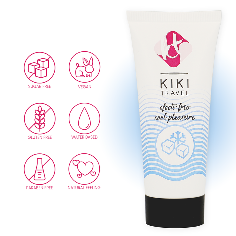 KIKÍ TRAVEL -  LUBRIFICANTE COM EFEITO DE REFRIGERAÇÃO 50 ML - Sexshoptuga  Sexshoptuga 