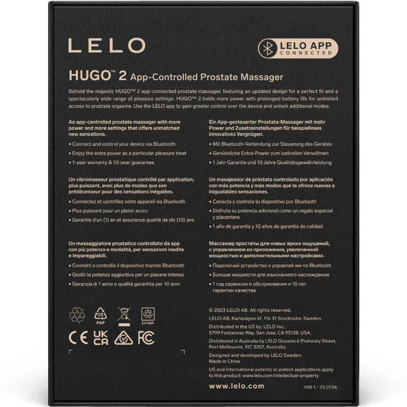 LELO - MASSAGADOR DE PRÓSTATA VERDE HUGO 2 - Sexshoptuga 