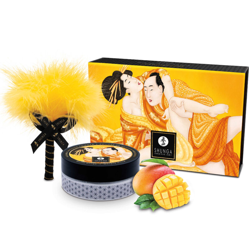 SHUNGA - KIT DE PÓ DE MASSAGEM COMESTÍVEL MANGA - Sexshoptuga  Sexshoptuga 