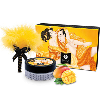 SHUNGA - KIT DE PÓ DE MASSAGEM COMESTÍVEL MANGA - Sexshoptuga 