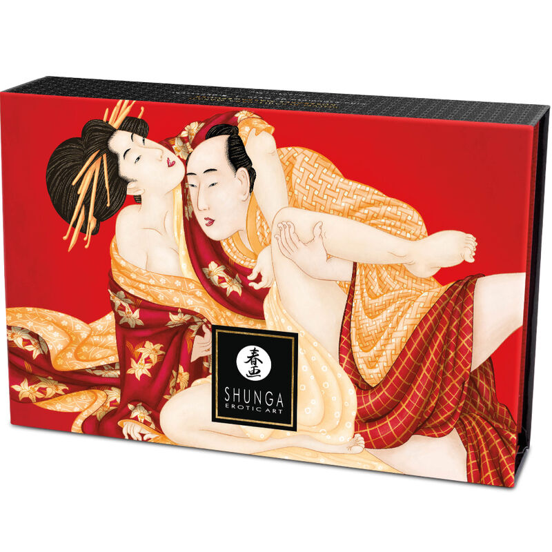 SHUNGA - KIT DE PÓ DE MASSAGEM COMESTÍVEL DE MORANGO - Sexshoptuga  Sexshoptuga 