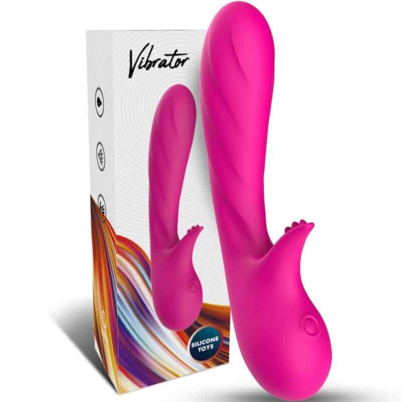 ARMONY - VIBRADOR ROMANCE COM ESTIMULADOR FÚCSIA Sexshoptuga 