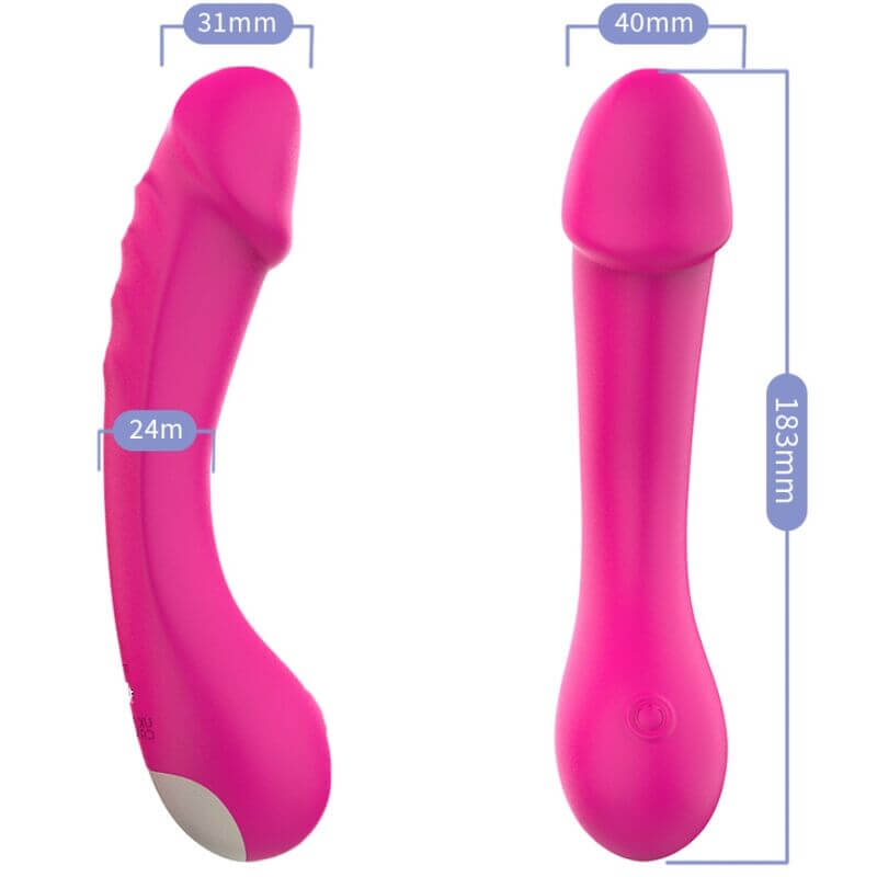 ARMONY - VIBRADOR DILDO G-SPOT SILICONE FÚCSIA Sexshoptuga 