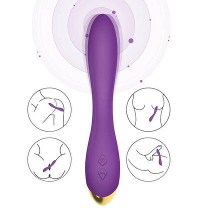 ARMONY - FLAMINGO VIBRADOR MULTIPOSIÇÃO ROXO - Sexshoptuga 