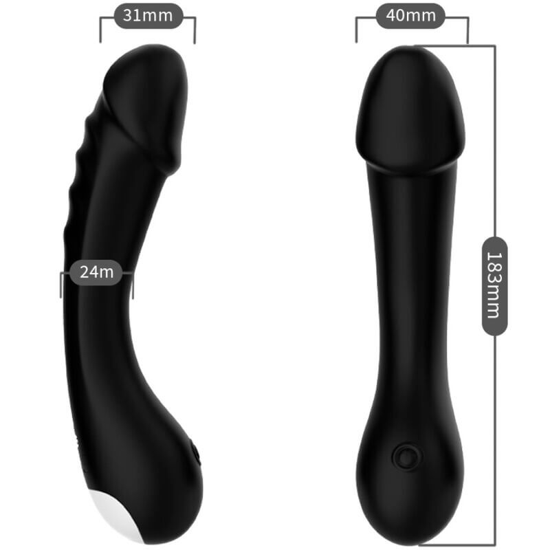 ARMONY - DILDO VIBRADOR G-SPOT SILICONE PRETO Sexshoptuga 