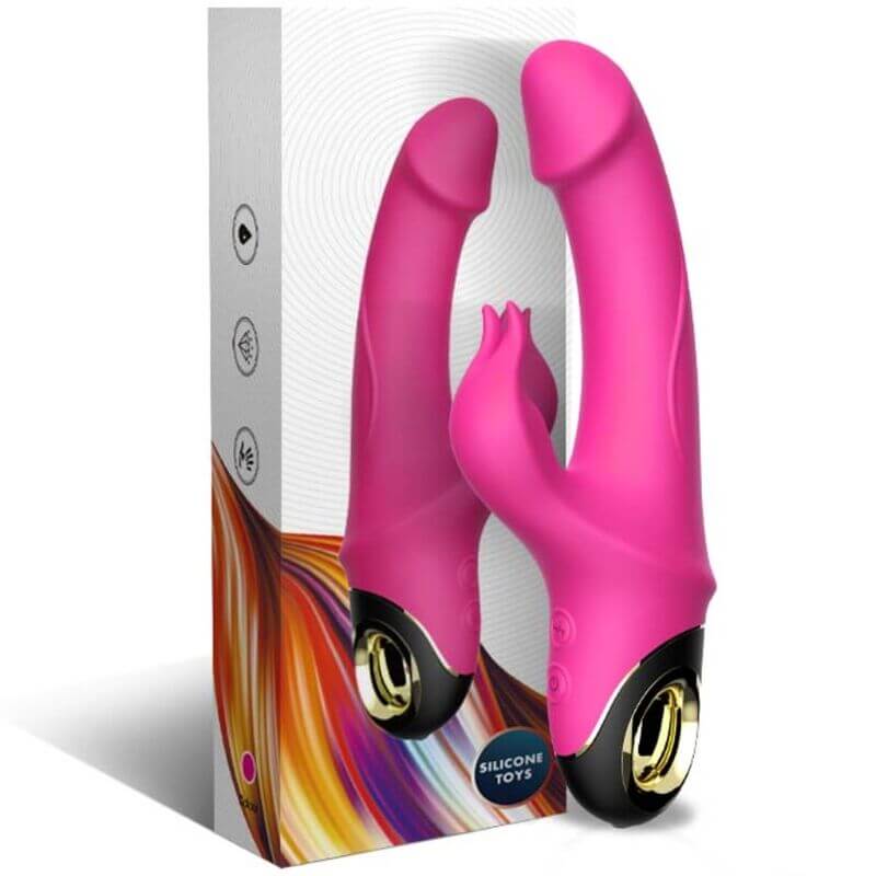 ARMONY - RABBIT DILDO VIBRATOR METER ROTATOR FUCHSIA