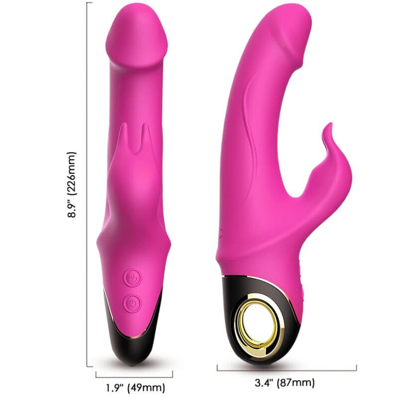 ARMONY - RABBIT DILDO VIBRATOR METER ROTATOR FUCHSIA