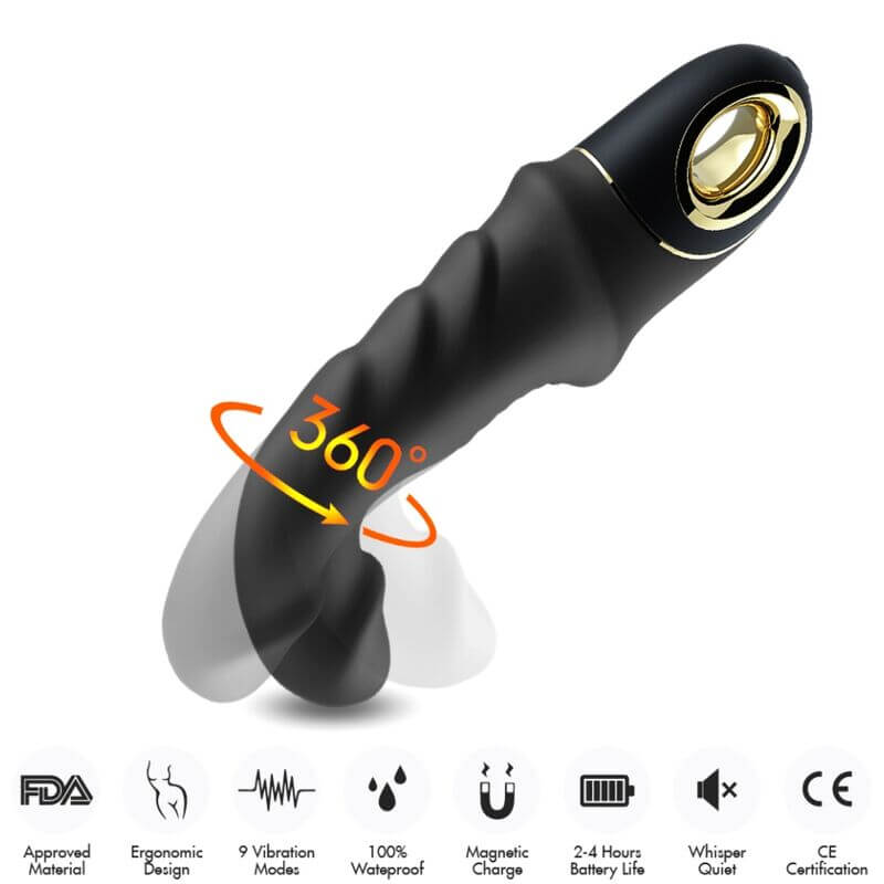 ARMONY - JOYBLADE DILDO VIBRADOR ROTATOR PRETO Sexshoptuga 