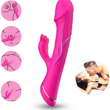 ARMONY - DILDO VIBRADOR COELHO SILICONE FÚCSIA Sexshoptuga 