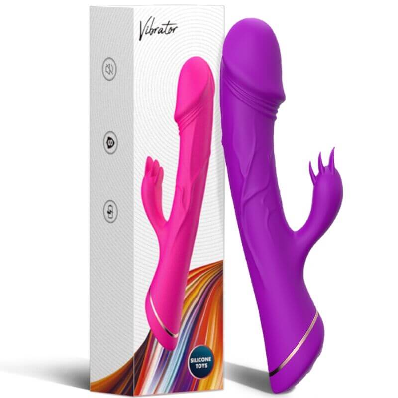 ARMONY - PURPLE SILICONE RABBIT VIBRATING DILDO Sexshoptuga 