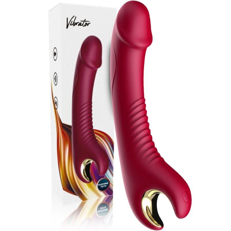 ARMONY - PRINCE DILDO VIBRADOR E ROTATOR VERMELHO Sexshoptuga 