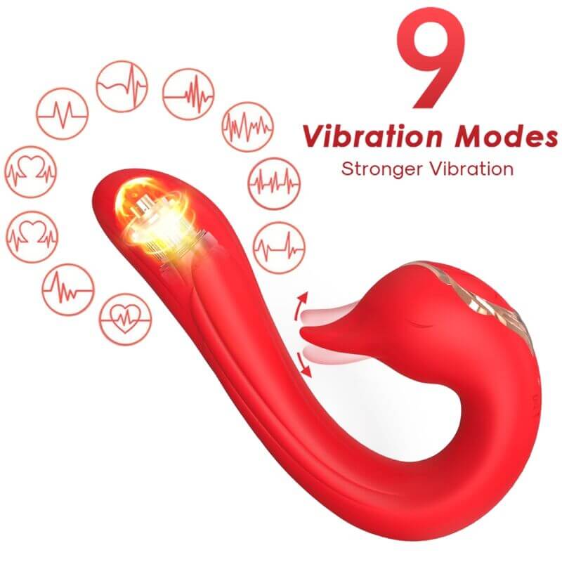 ARMONY - DELFIN MULTIPOSITION VIBRATOR WITH RED HEAT EFFECT