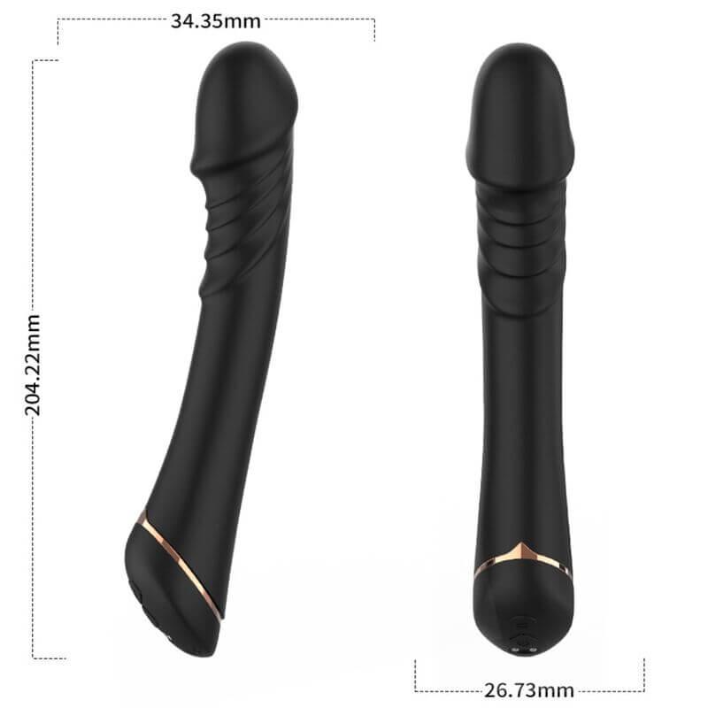 ARMONY - DILDO VIBRADOR SILICONE PRETO - Sexshoptuga 