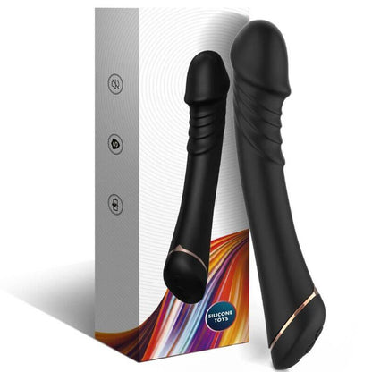 ARMONY - DILDO VIBRADOR SILICONE PRETO - Sexshoptuga 