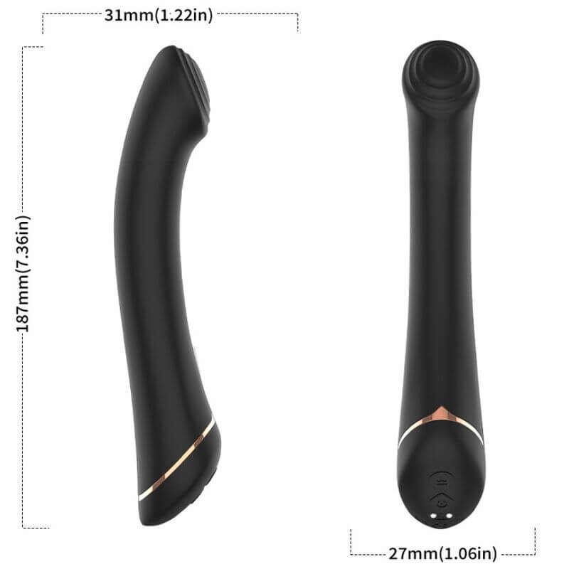 ARMONY - BLACK SILICONE FALT HEAD VIBRATOR