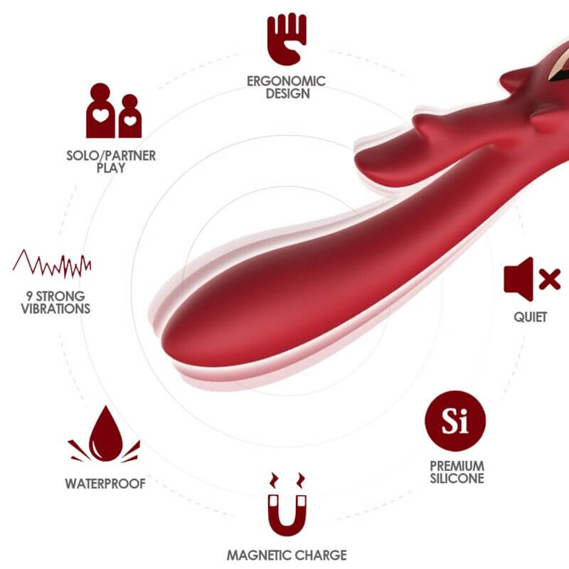 ARMONY - ELK RED CURVED RABBIT VIBRATOR