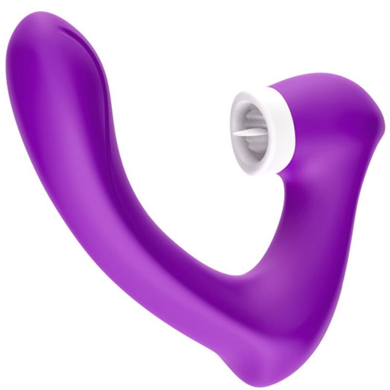 ARMONY - SECRETKISS LICKING CLITÓRIS VIBRATÓRIO E VIBRADOR CURVO ROXO Sexshoptuga 