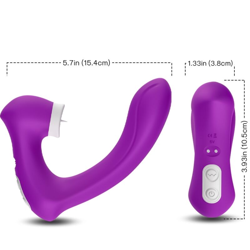 ARMONY - SECRETKISS LICKING CLITÓRIS VIBRATÓRIO E VIBRADOR CURVO ROXO Sexshoptuga 