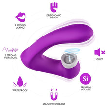 ARMONY - SECRETKISS LICKING CLITÓRIS VIBRATÓRIO E VIBRADOR CURVO ROXO Sexshoptuga 