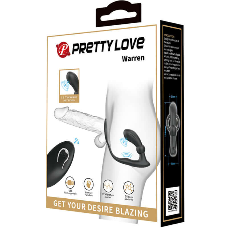 PRETTY LOVE - ANEL ANAL E VIBRADOR WARREN BLACK - Sexshoptuga  Sexshoptuga 