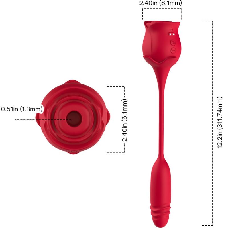 ARMONY - ROSEKNIGTH LAMINDO CLITOR VIBRANTE E VIBRADOR VERMELHO Sexshoptuga 