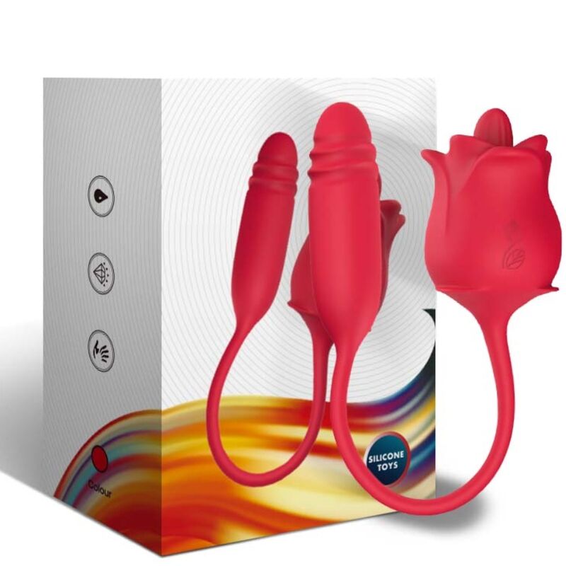 ARMONY - ESTIMULADOR E VIBRADOR ROSA COLA VERMELHO Sexshoptuga 