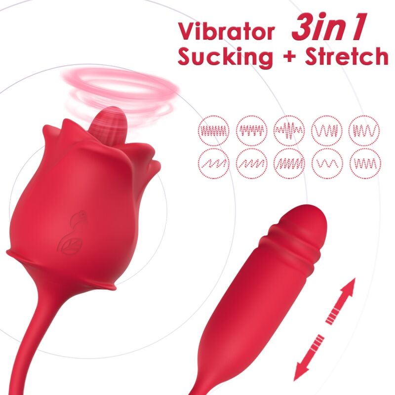 ARMONY - ESTIMULADOR E VIBRADOR ROSA COLA VERMELHO Sexshoptuga 