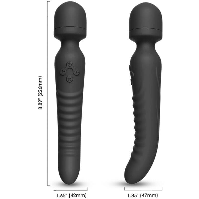 ARMONY - MASSAGER MISSION E VIBRADOR EFEITO DE CALOR PRETO - Sexshoptuga 