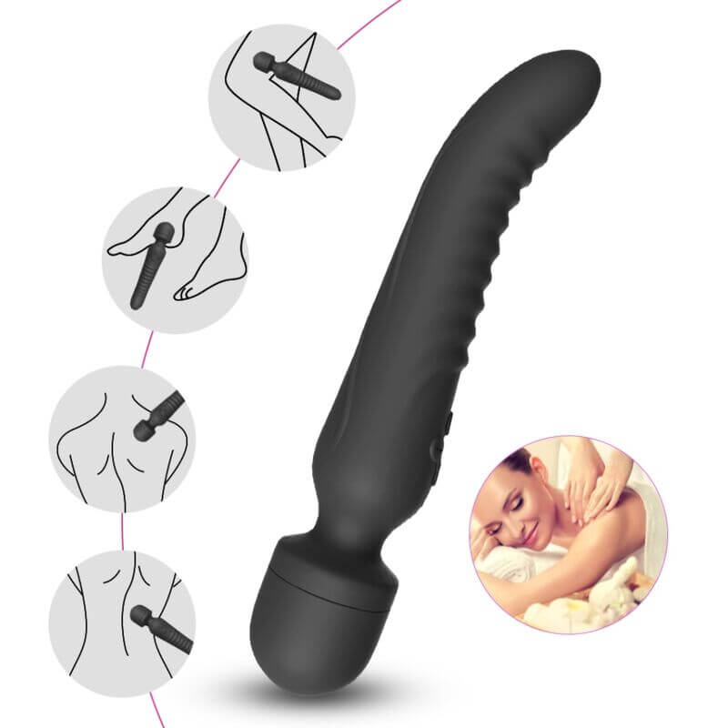 ARMONY - MASSAGER MISSION E VIBRADOR EFEITO DE CALOR PRETO - Sexshoptuga 