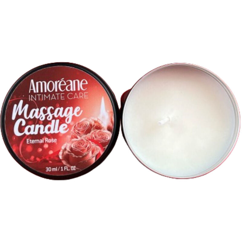 AMOREANE - VELA DE MASSAGEM ROSA ETERNA 30 ML - Sexshoptuga  Sexshoptuga 