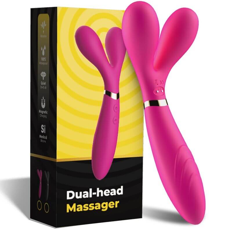 ARMONY - Y-WAND MASSAGER AND DOUBLE HEAD VIBRATOR FUCHSIA Sexshoptuga 