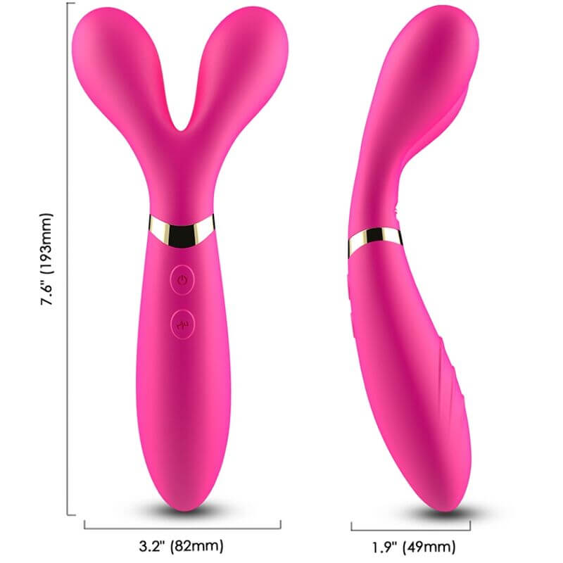 ARMONY - Y-WAND MASSAGER AND DOUBLE HEAD VIBRATOR FUCHSIA Sexshoptuga 