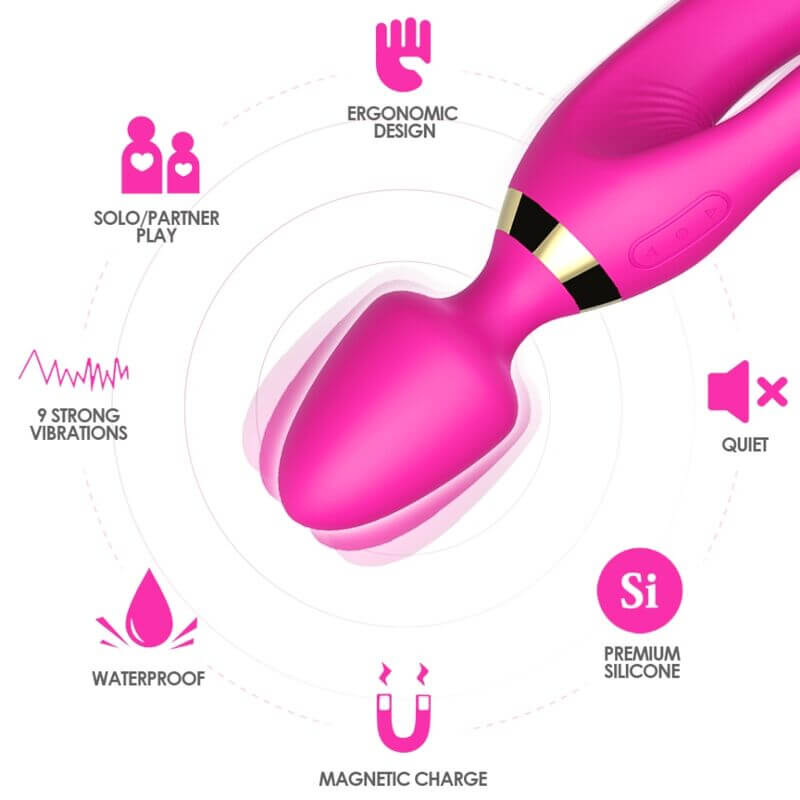 ARMONY - MASSAGER E VIBRADOR COELHO FÚCSIA Sexshoptuga 