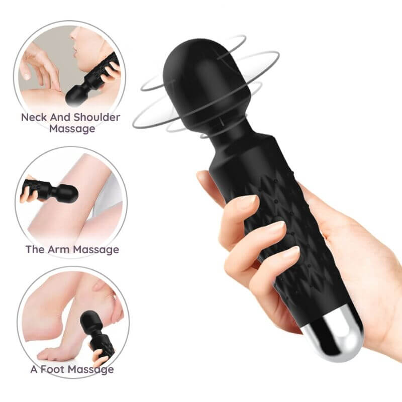 ARMONY - POSTMAN MASSAGER AND VIBRATOR SUPER FLEXIBLE BLACK HEAD